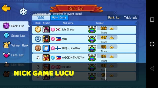 5 Tips Membuat Nick Game Lucu Bikin Ngakak