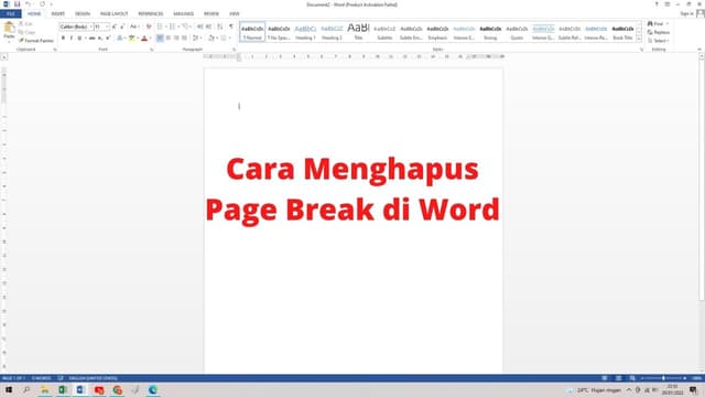 Cara Menghapus Page Break di Word Menggunakan Tiga Metode